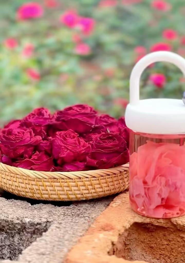 Yunnan Mo Hong Rose · First Water Harvest | Ink-Red Dried Rose Blooms